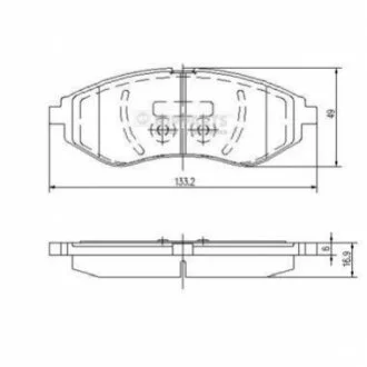 Гальмівні колодки для NIPPARTS J3600911 фото товару