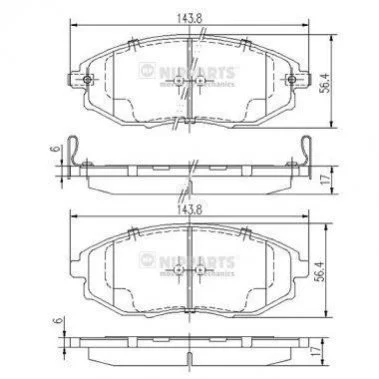 <strong>Гальмівні колодки NIPPARTS J3600912 (фото 1)</strong>