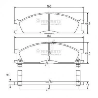 <strong>Гальмівні колодки NIPPARTS J3601037 (фото 1)</strong>