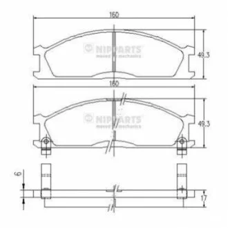 Колодки тормозные для Nissan, Rover NIPPARTS J3601037 фото товара