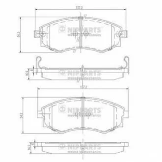 Гальмівні колодки для Hyundai, Honda, KIA, Nissan NIPPARTS J3601055 фото товару