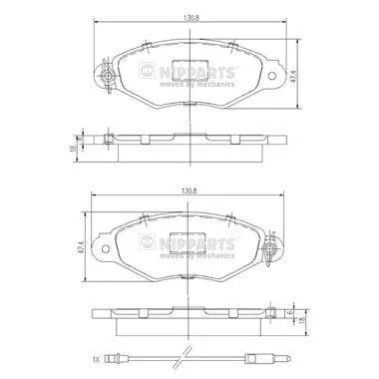 <strong>Гальмiвнi колодки дискові NIPPARTS J3601093 (фото 1)</strong>