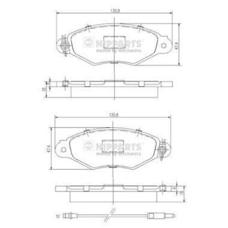 Гальмiвнi колодки дискові NIPPARTS J3601093 фото товару