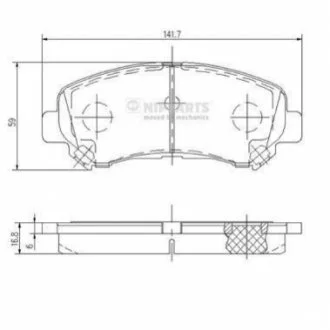 Гальмівні колодки для NIPPARTS J3601096 фото товару