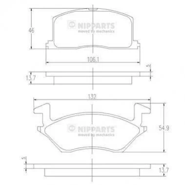<strong>Гальмівні колодки NIPPARTS J3602057 (фото 1)</strong>