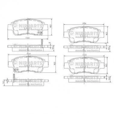 <strong>Гальмівні колодки NIPPARTS J3602086 (фото 1)</strong>