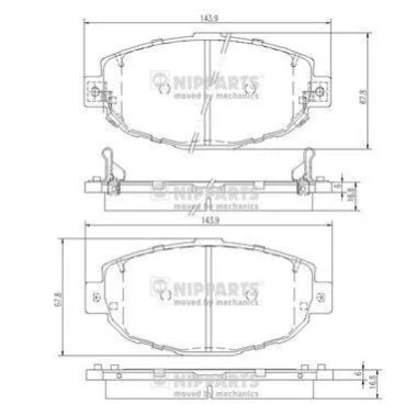 <strong>Гальмiвнi колодки дискові NIPPARTS J3602087 (фото 1)</strong>