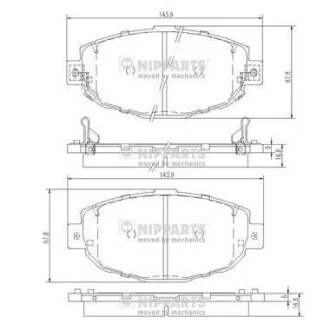 Гальмiвнi колодки дискові для NIPPARTS J3602087 фото товару