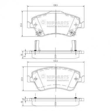 <strong>Гальмівні колодки NIPPARTS J3602124 (фото 1)</strong>