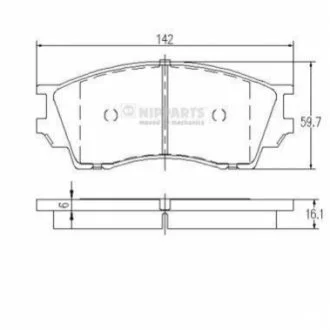 Гальмівні колодки для Mazda NIPPARTS J3603040 фото товару