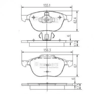 <strong>Гальмівні колодки NIPPARTS J3603063 (фото 1)</strong>