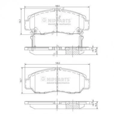 <strong>Гальмівні колодки NIPPARTS J3604051 (фото 1)</strong>