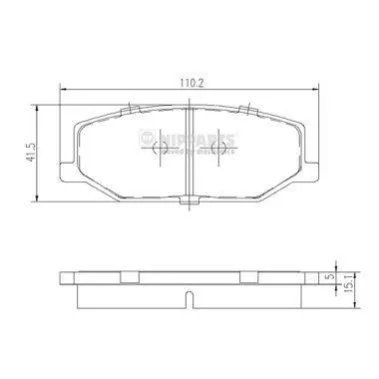 <strong>Гальмівні колодки NIPPARTS J3608003 (фото 1)</strong>