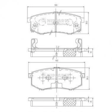 <strong>Гальмівні колодки NIPPARTS J3610302 (фото 1)</strong>