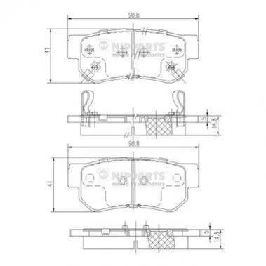 <strong>Гальмівні колодки NIPPARTS J3610509 (фото 1)</strong>