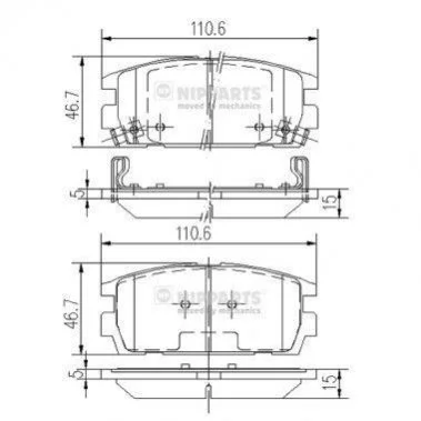 <strong>Гальмівні колодки NIPPARTS J3610511 (фото 1)</strong>
