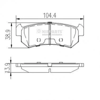 <strong>Гальмівні колодки NIPPARTS J3610903 (фото 1)</strong>