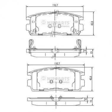 <strong>Гальмівні колодки NIPPARTS J3610905 (фото 1)</strong>