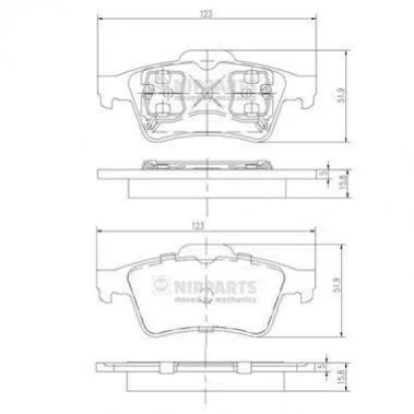 <strong>Гальмівні колодки NIPPARTS J3611045 (фото 1)</strong>