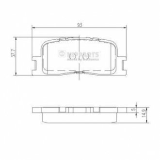 Гальмівні колодки NIPPARTS J3612024 фото товару