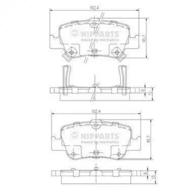 <strong>Гальмівні колодки NIPPARTS J3612033 (фото 1)</strong>