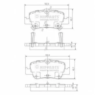 Гальмівні колодки для NIPPARTS J3612033 фото товару