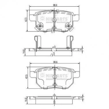 <strong>Гальмівні колодки NIPPARTS J3612034 (фото 1)</strong>