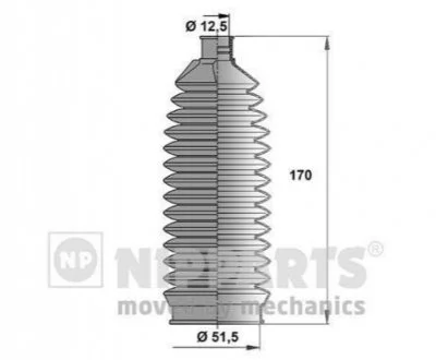 Пильовик рульового механізма для NIPPARTS N2844010 фото товару