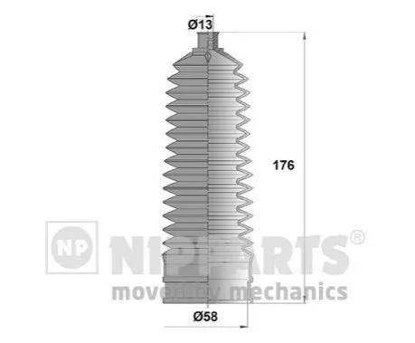 <strong>Пильовик рульового механізма NIPPARTS N2844028 (фото 1)</strong>
