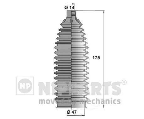 <strong>Пильовик рульового механізма NIPPARTS N2845006 (фото 1)</strong>