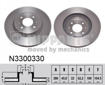 Тормозной диск NIPPARTS N3300330 (фото 1)