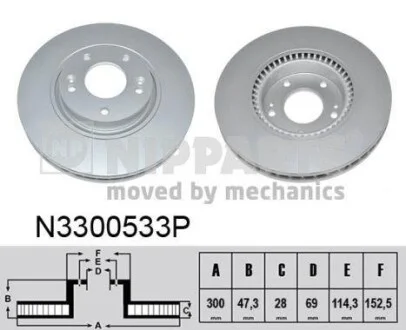 Гальмівний диск для NIPPARTS N3300533P фото товару