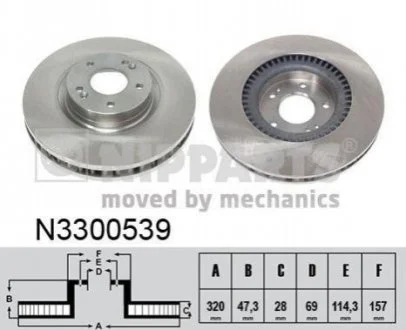 Гальмівний диск для NIPPARTS N3300539 фото товару