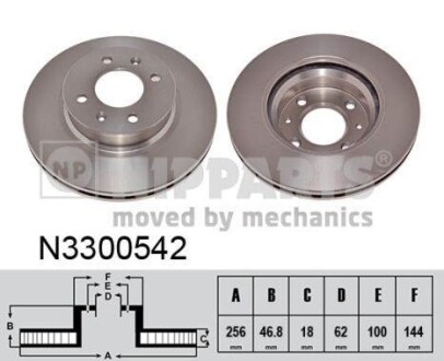 Гальмiвний диск NIPPARTS N3300542 фото товару