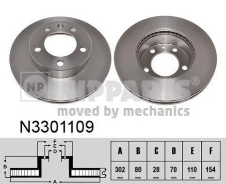 <strong>Гальмівний диск NIPPARTS N3301109 (фото 1)</strong>
