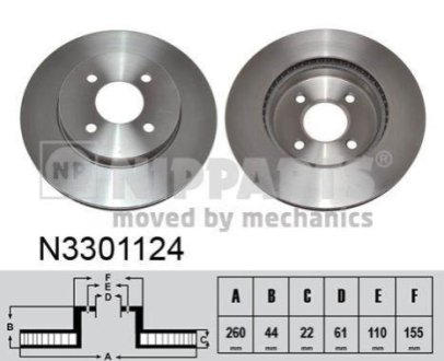 Паливний фільтр NIPPARTS N3301124 фото товару