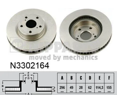 <strong>Гальмівний диск NIPPARTS N3302164 (фото 1)</strong>