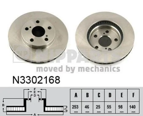 <strong>Гальмівний диск NIPPARTS N3302168 (фото 1)</strong>