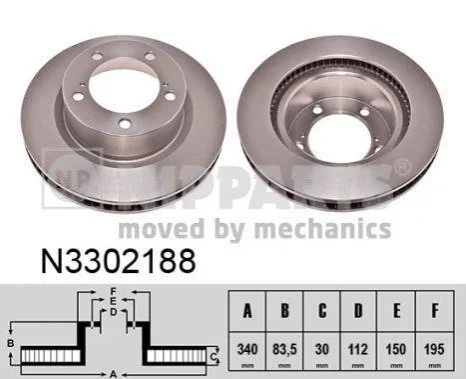<strong>Тормозной диск NIPPARTS N3302188 (фото 1)</strong>