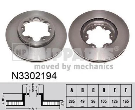 <strong>Тормозной диск NIPPARTS N3302194 (фото 1)</strong>