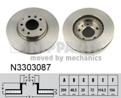 Гальмiвний диск NIPPARTS N3303087 фото товара