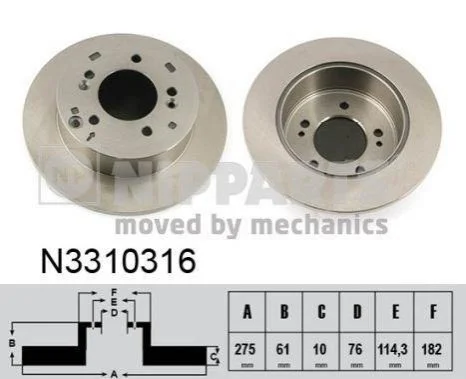 <strong>Тормозной диск NIPPARTS N3310316 (фото 1)</strong>