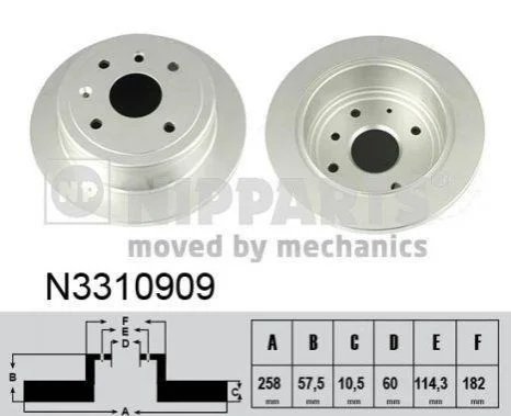 <strong>Гальмівний диск NIPPARTS N3310909 (фото 1)</strong>