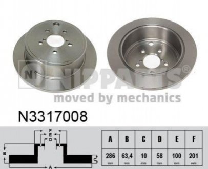 Тормозной диск NIPPARTS N3317008 фото товара