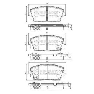 Гальмiвнi колодки дискові NIPPARTS N3600332 фото товару