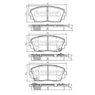 Гальмiвнi колодки дискові для NIPPARTS N3600332 фото товару