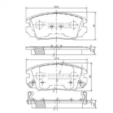 <strong>Гальмівні колодки NIPPARTS N3600543 (фото 1)</strong>