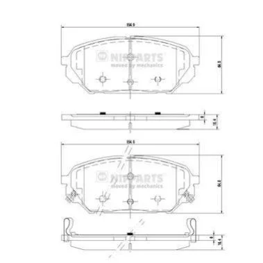 <strong>Гальмiвнi колодки дискові NIPPARTS N3600551 (фото 1)</strong>