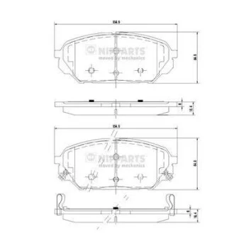 Гальмiвнi колодки дискові для NIPPARTS N3600551 фото товару