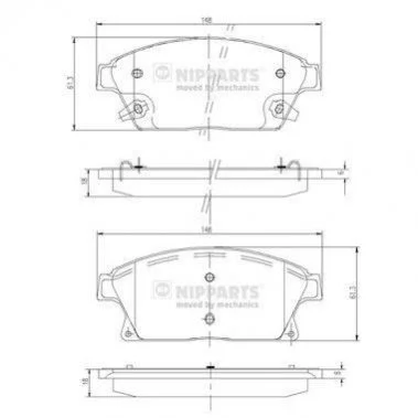 <strong>Гальмівні колодки NIPPARTS N3600915 (фото 1)</strong>